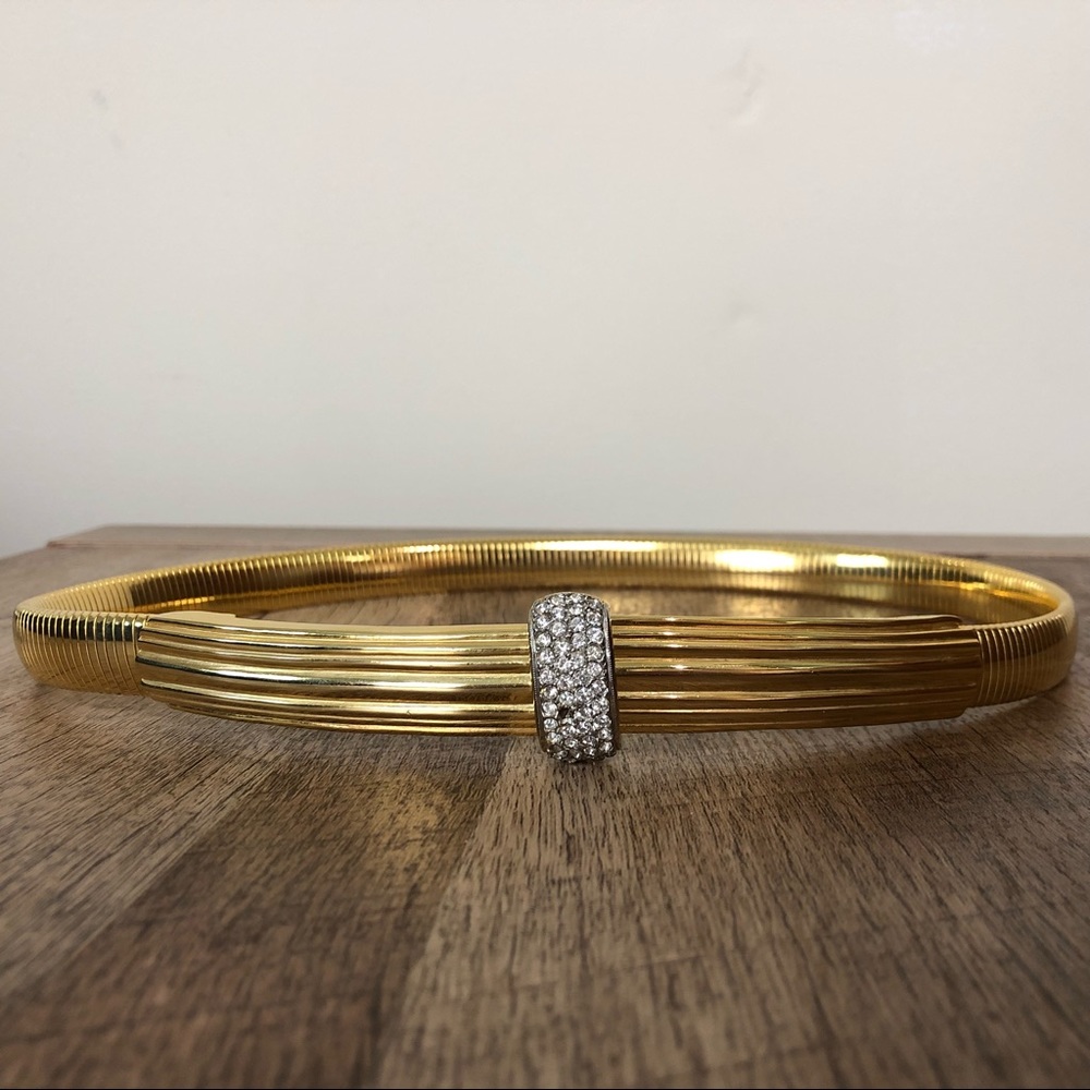 Vintage Accessocraft Stretchy Gold Belt
